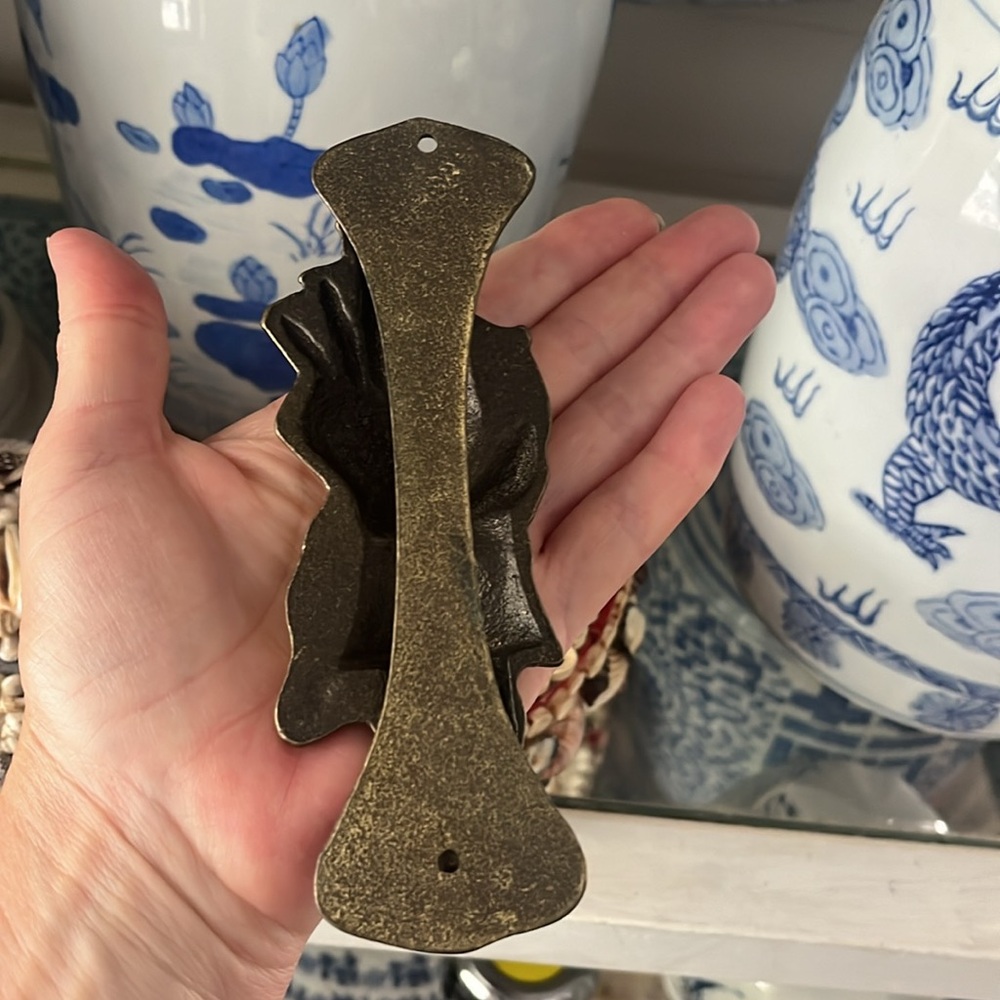 •VINTAGE MIDCENTURY BRASS DOOR KNOCKER BAGPIPE• - Picture 7 of 10